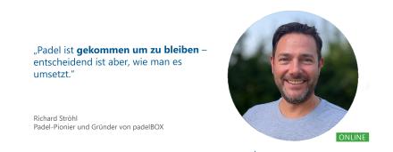 padel court Zitat Richard Ströhl